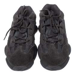 Pre Owned حذاء رياضي ييزي  x أديداس "500 يوتيليتي" سويدي و جلد و شبك أسود مقاس 42