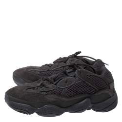 Pre Owned حذاء رياضي ييزي  x أديداس "500 يوتيليتي" سويدي و جلد و شبك أسود مقاس 42