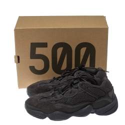 Pre Owned حذاء رياضي ييزي  x أديد اس "500 يوتيليتي" سويدي و جلد و شبك أسود مقاس 42