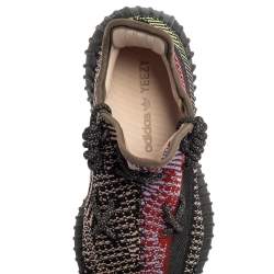 Pre Owned حذاء رياضي ييزي x أديداس قماش تريك و متعدد الألوان يتشيل 350  (غير عاكس) بعنق منخفض مقاس 39 1/3 