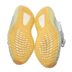 Pre Owned Yeezy x Adidas Grey Cotton Knit 350 V2 Yeshaya Reflective Sneakers Size 42.5