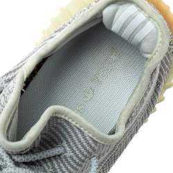 Pre Owned Yeezy x Adidas Grey Cotton Knit 350 V2 Yeshaya Reflective Sneakers Size 42.5