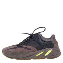 Pre Owned Yeezy x Adidas Brown/Grey Mesh And Suede Leather 700 V2 Mauve Sneakers Size 44
