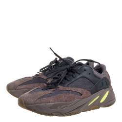 Pre Owned Yeezy x Adidas Brown/Grey Mesh And Suede Leather 700 V2 Mauve Sneakers Size 44