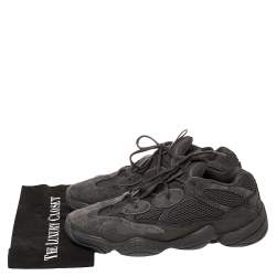 مملوكة مسبقًا حذاء رياضي ييزي × اديداس يوتيليتي 500 في2 دزرت رات سويدي وشبك أسود مقاس 44