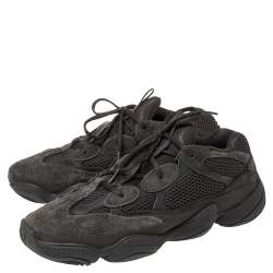 مملوكة مسبقًا حذاء رياضي ييزي × اديداس يوتيليتي 500 في2 دزرت رات سويدي وشبك أسود مقاس 44