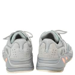 Pre Owned Yeezy x adidas Grey/Blue Mesh And Suede Boost 700 V2 Inertia Sneakers Size 44