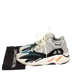 Pre Owned Yeezy x adidas Multicolor Mesh And Suede Boost 700 Wave Runner Sneakers Size 44