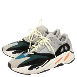 Pre Owned Yeezy x adidas Multicolor Mesh And Suede Boost 700 Wave Runner Sneakers Size 44