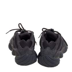 Pre Owned Yeezy x Adidas Utility Black Suede And Mesh Boost 500 Sneakers Size 37 1/3