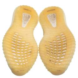 Pre Owned حذاء رياضي ييزي x أديداس تريكو قطن كريمي بوست 350 V2 تريبل أبيض مقاس 44