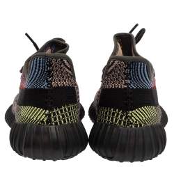 Pre Owned Yeezy x Adidas Multicolor Knit Fabric 350 V2 Yecheil (Non Reflective) Low Top Sneakers Size 45 1/3