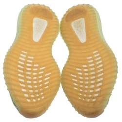 Pre Owned Yeezy x Adidas Light Green Knit Fabric Boost 350 V2 Hyperspace Sneakers Size 39 1/3