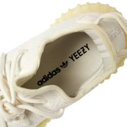 مملوكة مسبقًا Yeezy x Adidas Cotton Knit Boost 350 V2 Triple White Sneakers Size 40