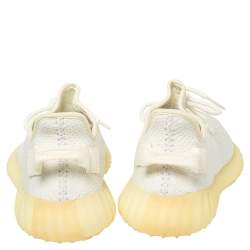 مملوكة مسبقًا Yeezy x Adidas Cotton Knit Boost 350 V2 Triple White Sneakers Size 40