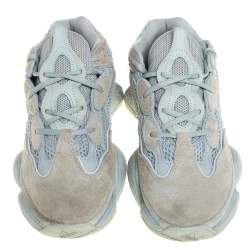 Pre Owned Yeezy x Adidas Suede and Mesh Yeezy 500 Salt Sneakers Size 39