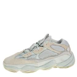 Pre Owned Yeezy x Adidas Suede and Mesh Yeezy 500 Salt Sneakers Size 39