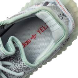 Pre Owned Yeezy x Adidas Light Blue Cotton Knit Boost 350 V2 Blue Tint Sneakers Size 44