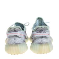 Pre Owned Yeezy x Adidas Light Blue Cotton Knit Boost 350 V2 Blue Tint Sneakers Size 44 2/3