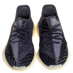 Pre Owned Adidas Yeezy Boost Knit Fabric 350 V2 Carbon Sneakers Size 42 2/3