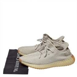 Pre Owned حذاء رياضي ييزي x أديداس بوست 350 في2 سيسام تريكو قطن بيج مقاس 42