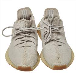 Pre Owned حذاء رياضي ييزي x أديداس بوست 350 في2 سيسام تريكو قطن بيج مقاس 42