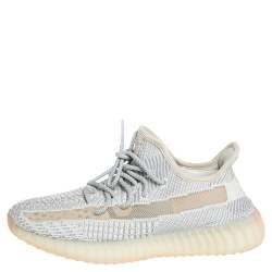مملوكة مسبقًا Yeezy x adidas Cream/Grey Knit Fabric Boost 350 V2 Lundmark Sneakers Size 40