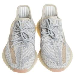 مملوكة مسبقًا Yeezy x adidas Cream/Grey Knit Fabric Boost 350 V2 Lundmark Sneakers Size 40