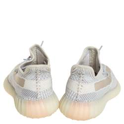 مملوكة مسبقًا Yeezy x adidas Cream/Grey Knit Fabric Boost 350 V2 Lundmark Sneakers Size 40