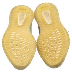 Pre Owned Yeezy x adidas Blue/White Knit Fabric Boost 350 V2 Cloud White Sneakers Size 42 2/3