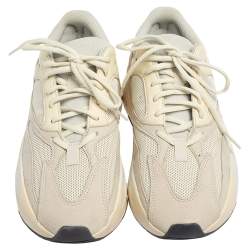 Pre Owned Yeezy x adidas White Mesh And Suede Boost 700 Analog Sneakers Size 42 2/3