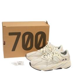 Pre Owned Yeezy x adidas White Mesh And Suede Boost 700 Analog Sneakers Size 42 2/3