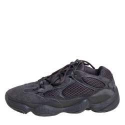 Pre Owned حذاء رياضي ييزي x أديداس 500 يوتيليتي شبكة وسويدي أسود مقاس 42 2/3