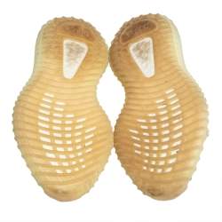 Pre Owned Yeezy x Adidas Yellow Knit Fabric Boost 350 V2 Butter Sneakers Size 37 1/3