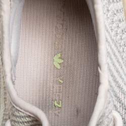 Pre Owned Yeezy x Adidas Green Citrin Cotton Knit 350 V2 NR Sneakers Size 42