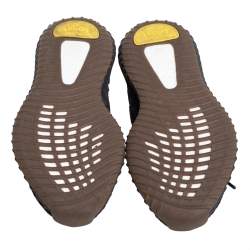 Pre Owned Yeezy x adidas Dark Grey Knit Fabric And Mesh Boost 350 V2 Cinder Sneakers Size 45.5