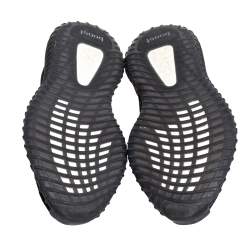 Pre Owned Yeezy x Adidas Black/Red Knit Fabric Boost 350 V2 Low Top Sneakers Size 43 1/3