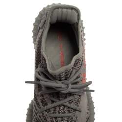 Pre Owned Yeezy x Adidas Grey Cotton Knit Boost 350 V2 Beluga Sneakers Size 42.5