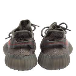Pre Owned Yeezy x Adidas Grey Cotton Knit Boost 350 V2 Beluga Sneakers Size 42.5