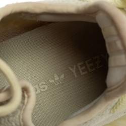 Pre Owned Yeezy x Adidas Knit Fabric Boost 350 V2 Butter Sneakers Size FR38 2/3