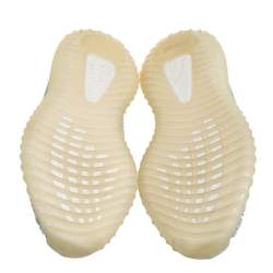 مملوكة مسبقًا Yeezy x adidas White/Blue Knit Fabric Boost 350 V2 Cloud White Non Reflective Sneakers Size 42 2/3