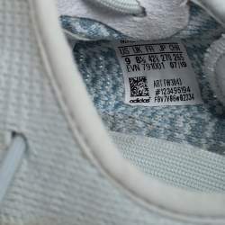 مملوكة مسبقًا Yeezy x adidas White/Blue Knit Fabric Boost 350 V2 Cloud White Non Reflective Sneakers Size 42 2/3