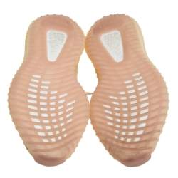 مملوكة مسبقًا Yeezy x adidas Beige/Grey Knit Fabric Boost 350 V2 Linen Sneakers Size 42