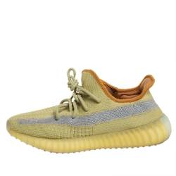 مملوكة مسبقًا Yeezy x adidas Green Knit Fabric Boost 350 V2 Marsh Sneakers Size 42