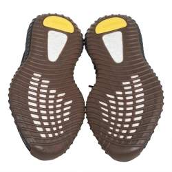 Pre Owned Yeezy x adidas Black Knit Fabric Boost 350 V2 Cinder Sneakers Size 39 1/3