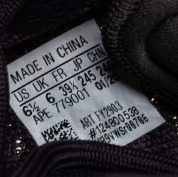 Pre Owned Yeezy x adidas Black Knit Fabric Boost 350 V2 Cinder Sneakers Size 39 1/3