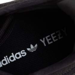 Pre Owned Yeezy x adidas Black Knit Fabric Boost 350 V2 Cinder Sneakers Size 39 1/3