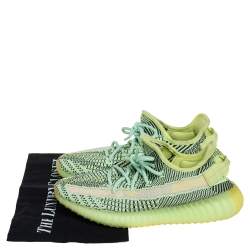 مملوكة مسبقًا Yeezy x Adidas Green Knit Fabric Boost 350 V2 Yeezreel Low Top  Sneakers Size 39 1/3