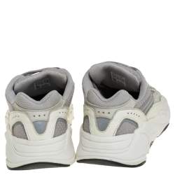 مملوكة مسبقًا Yeezy x adidas Grey/White Cotton Knit And Nubuck Boost 700 V2 Static Sneakers Size 42 2/3