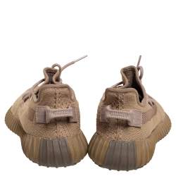 مملوكة مسبقًا حذاء رياضي ييزي X أديداس إيرث بوست 350 قماش تريكو بني برقبة منخفضة مقاس 40 2/3 